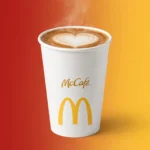 McDonald's Latte with heart top