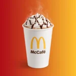 McDonald's Mocha Frappe with Whipped Cream and Chocolate Drizzle