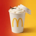 McDonald's Vanilla Cappuccino with Heart Latte Art, McCafe