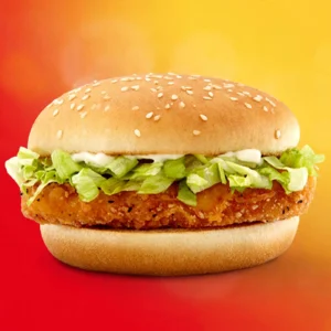 Mcdonald's McChicken Burger with lettuce