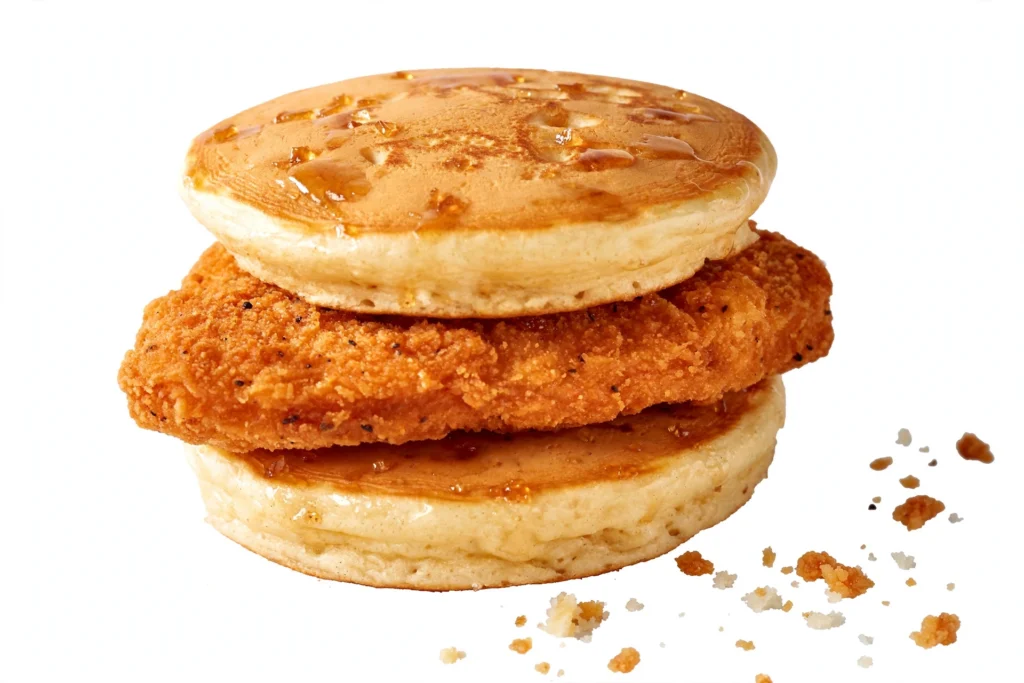 Chicken McGriddles with plain whtie background